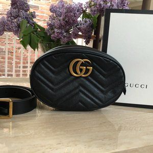 GG Marmont Matelassé Leather Belt Bag